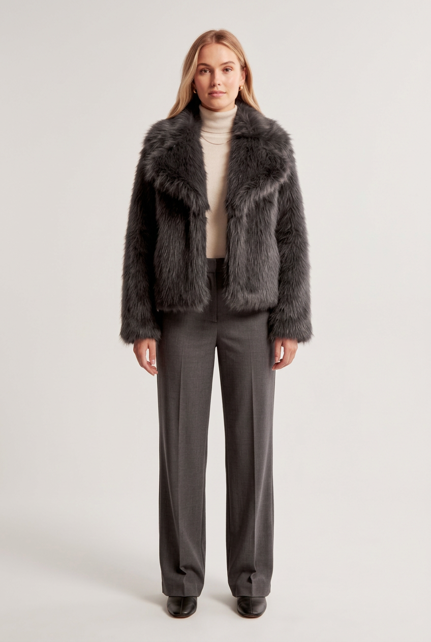 Norah charcoal jacket full-length studio preview