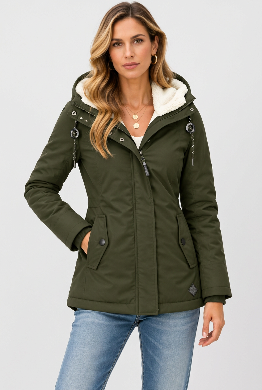 Olive Hattie jacket studio preview