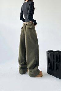 Olive trousers rear studio preview