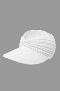 Ruched Wide Brim Sun Visor With UPF 50+