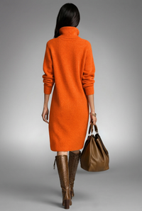 Orange Cora dress, back view