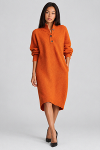 Orange Cora dress, studio view