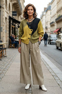 Gentle Feel Color-Block Sweater