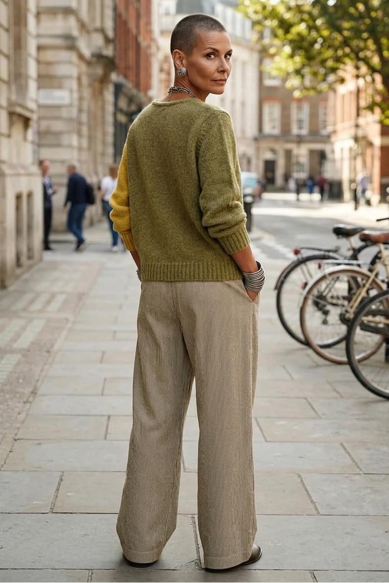 Gentle Feel Color-Block Sweater