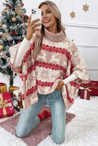 Orla jumper, kneeling selfie view