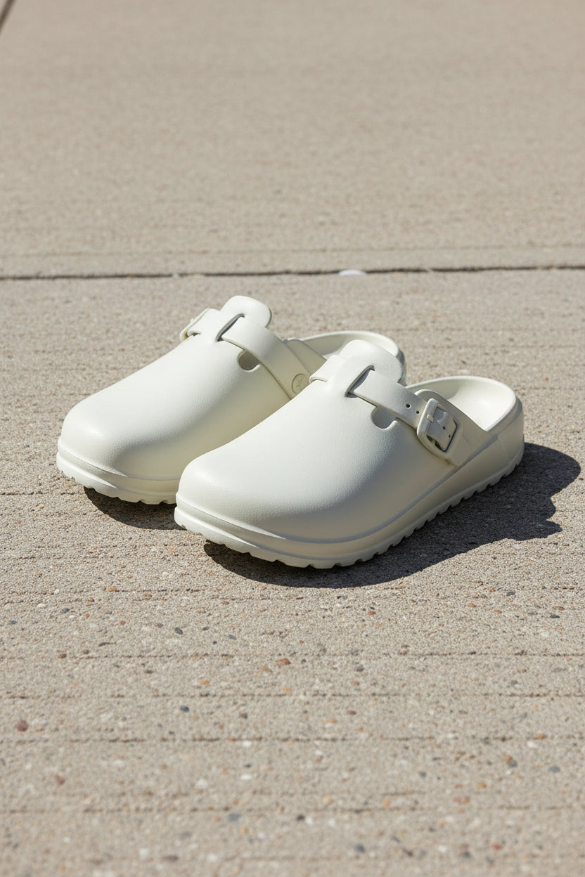 Buckle Clogs With Molded Footbed