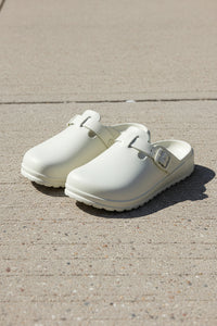Buckle Clogs With Molded Footbed