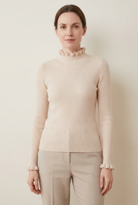 Pale beige blouse, whole view