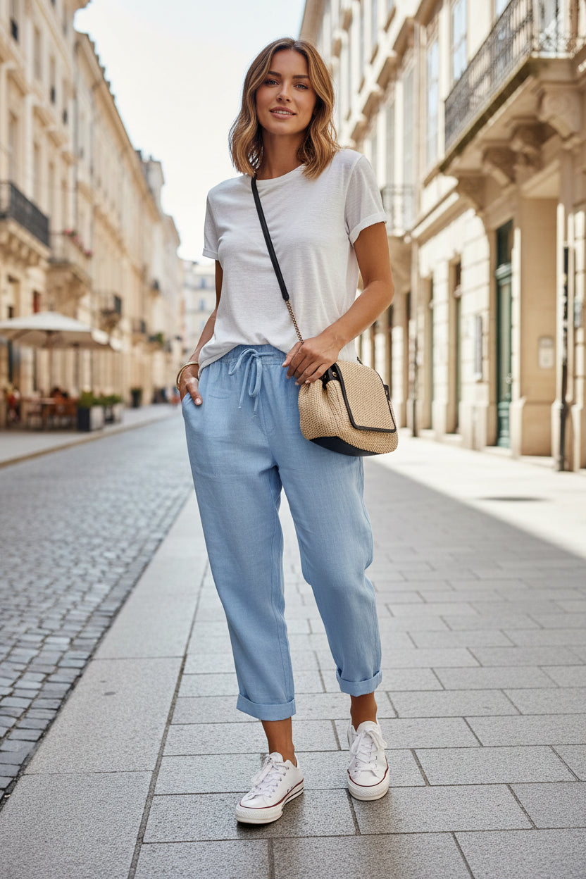 Relaxed Wide-Leg Trousers