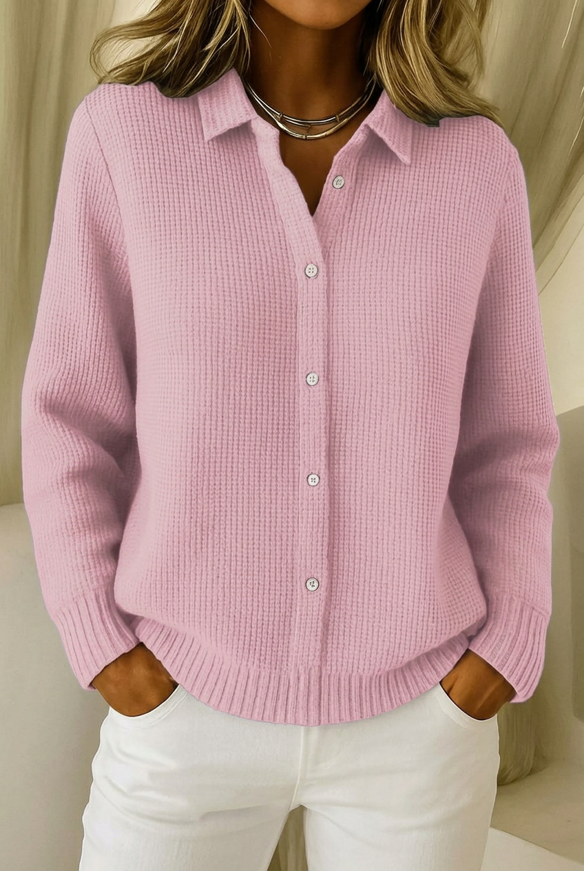 Pink Bonnie jumper in 2:3 portrait