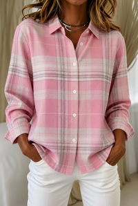 Pink checked Maeve style in 2:3