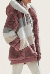 Pink Hattie fleece jacket in 2:3