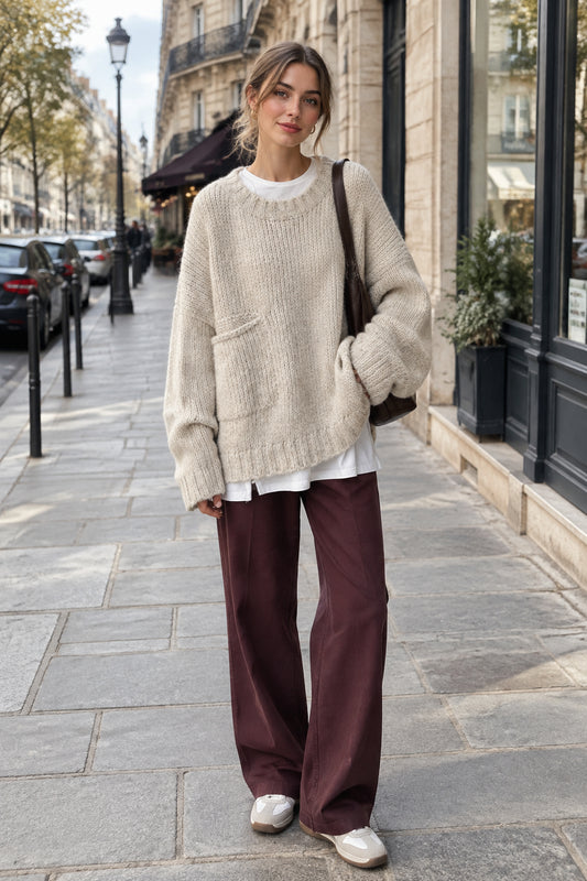 Pullover mit lässigem Schnitt und Oversize-Passform