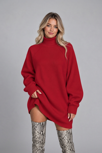 Red Ada dress in 2:3