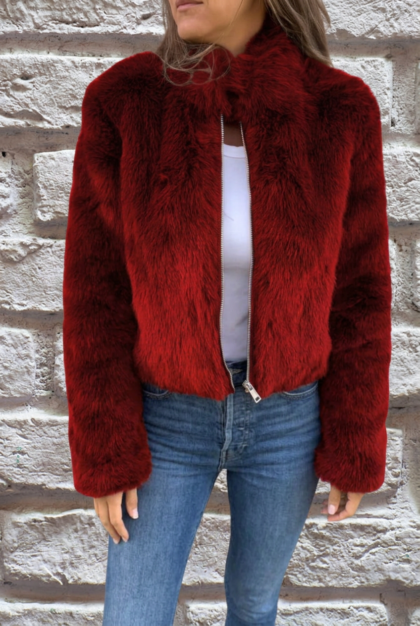 Red Edie jacket, recentered full-jacket view