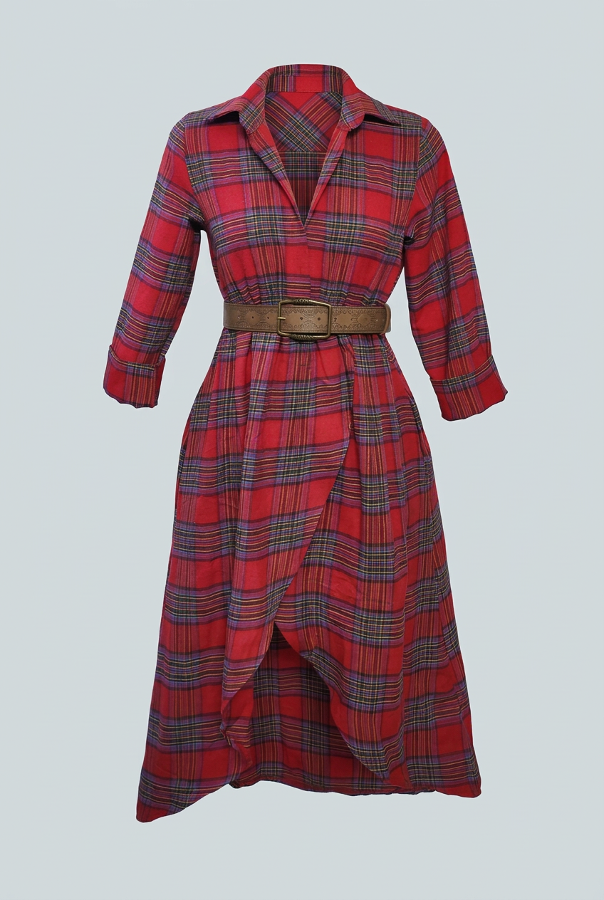 Red Hattie dress without mannequin or stand