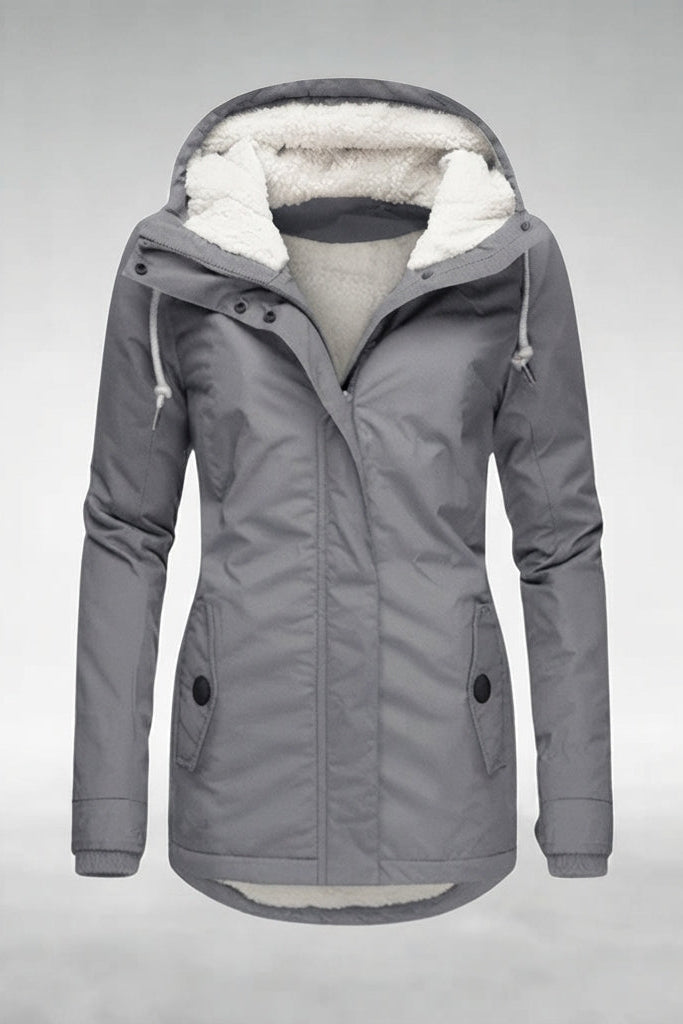 Hooded Longline Button Front Coat