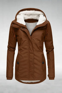 Hooded Longline Button Front Coat