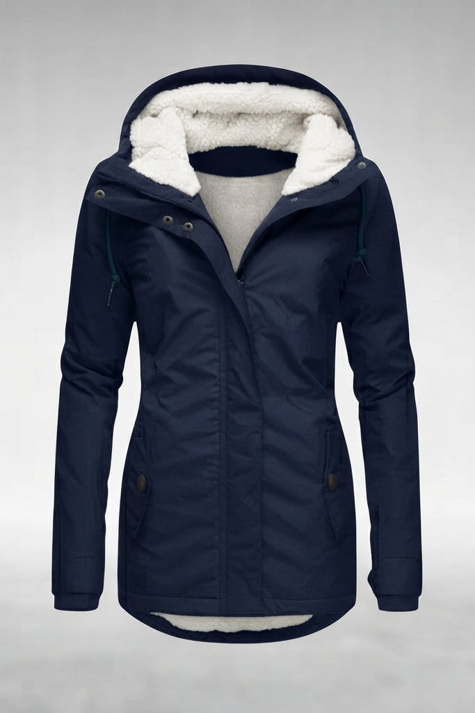 Hooded Longline Button Front Coat