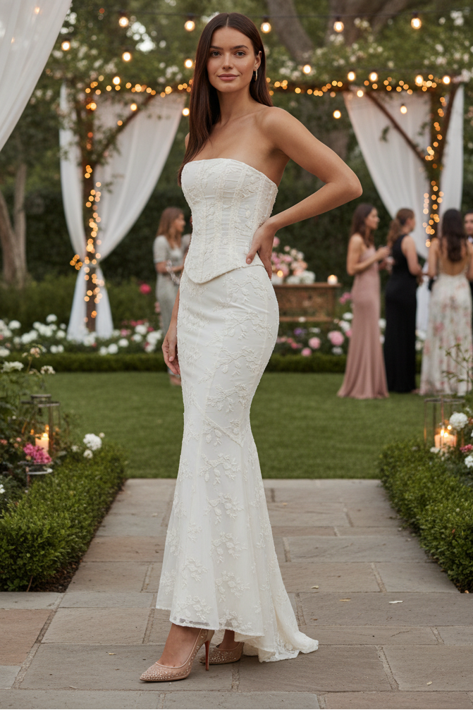 Strapless Corset Maxi Dress