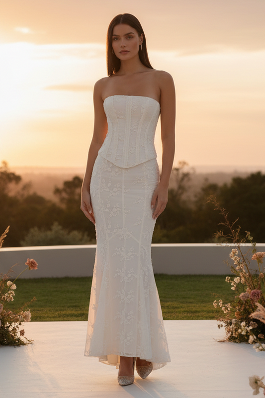 Strapless Corset Maxi Dress