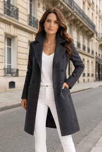 Sidewalk coat portrait