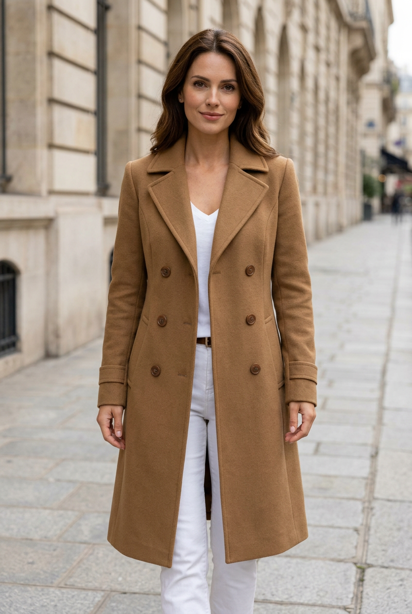 Sidewalk coat portrait