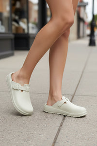 Buckle Clogs With Molded Footbed