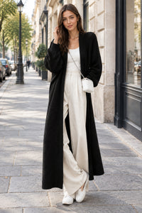 Long Open-Front Cardigan