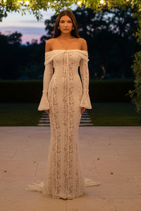 Romantic Off-Shoulder Maxi Dress