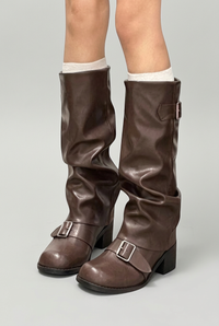 Tameka brown boots front studio preview