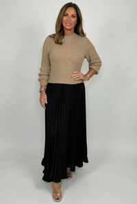 Tan and black Edie dress