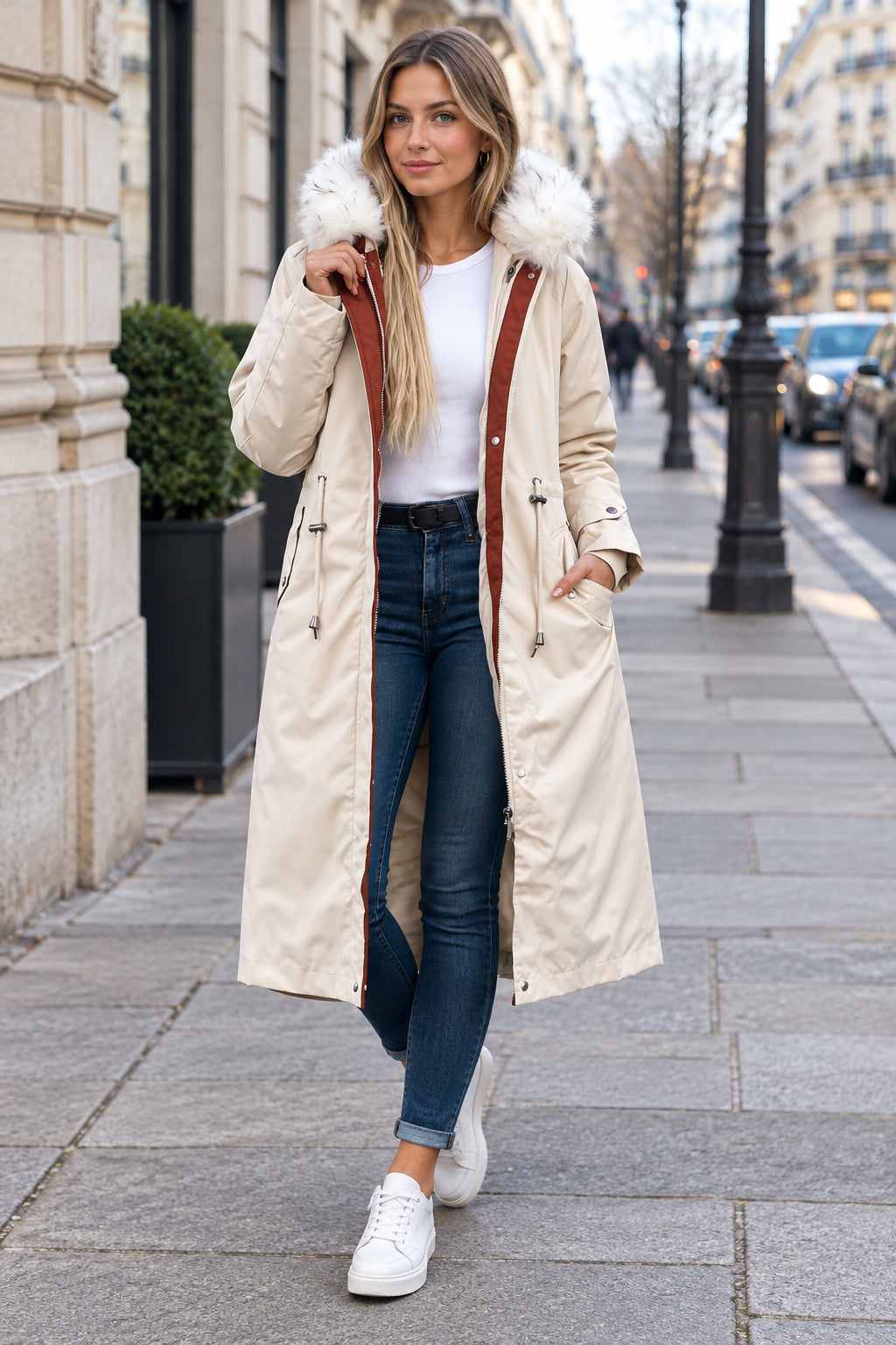 Long Winter Parka With Hood