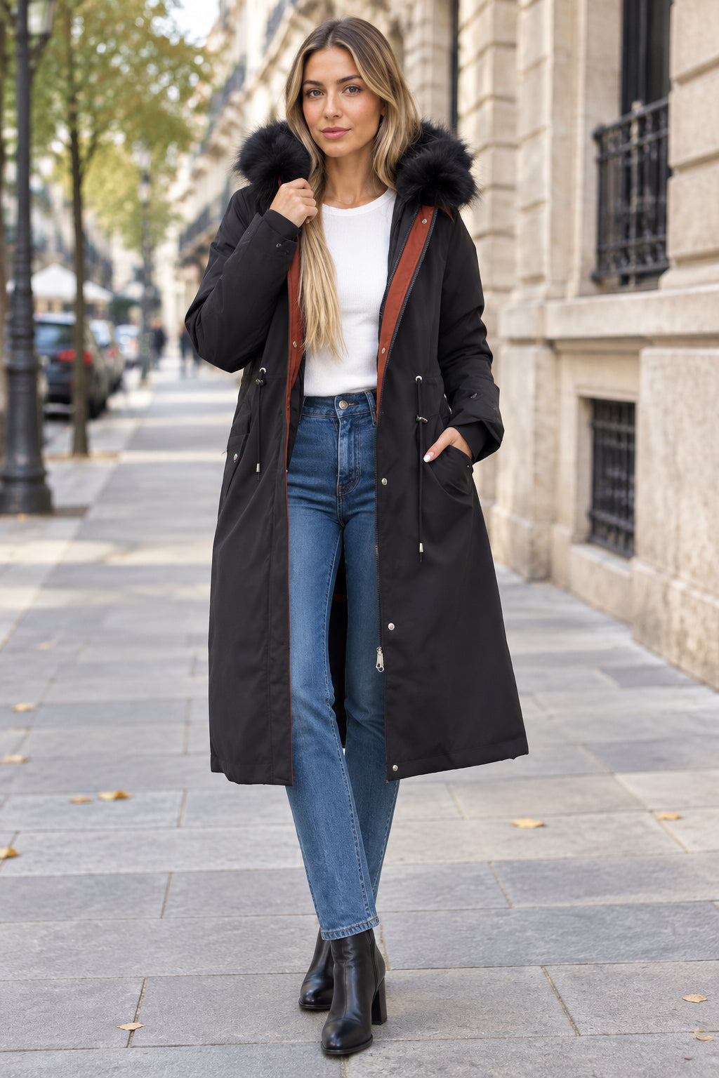 Long Winter Parka With Hood