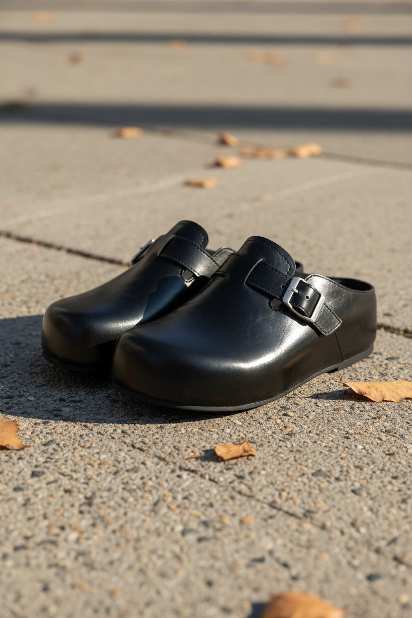 Closed Toe Platform Mules