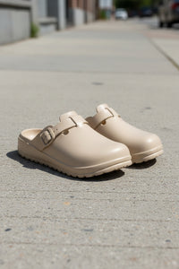 Buckle Clogs With Molded Footbed