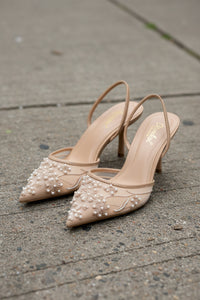 Embroidered Kitten Heel Footwear
