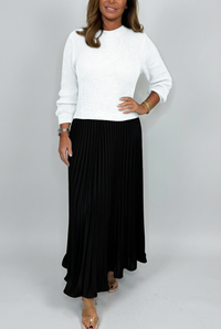 White and black Edie dress