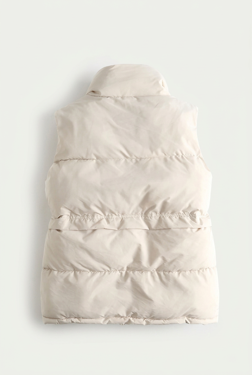 White Etta vest, clean back view