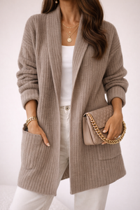 Etta | Women's Oversized Shawl Collar Open Front Cardigan