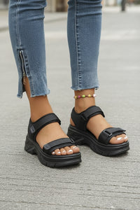 Chunky Platform Sandals with Adjustable Straps