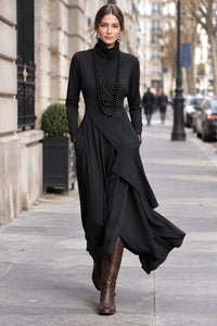 Elegant High-Neck Maxi Dress