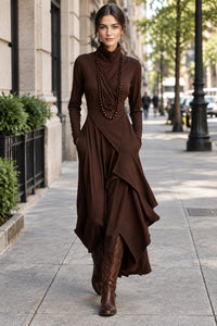 Elegant High-Neck Maxi Dress