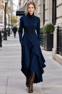 Elegant High-Neck Maxi Dress