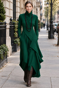 Elegant High-Neck Maxi Dress