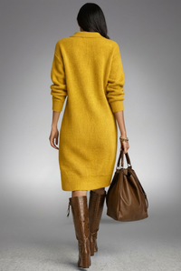 Yellow Cora dress, back view